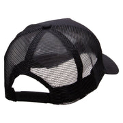 Astronaut Rides Five Panels Pro Style Trucker Mesh Cap - Black OSFM