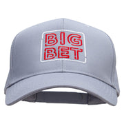 Big Bet Embroidered Six Panels Pro Style Cap - Grey OSFM