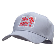 Big Bet Embroidered Six Panels Pro Style Cap - Grey OSFM