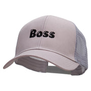 Boss Embroidered Solid Cotton Prostyle Twill Mesh Cap - Grey OSFM