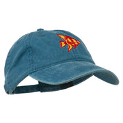 Angel Fish Embroidered Washed Dyed Cap