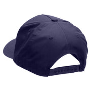 MIA Embroidered 5 Panel Cotton High Profile Flat Bill Unstructured Cap - Navy OSFM