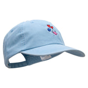 Love Birds Embroidered Pigment Dyed Wash Cap - Lt-Blue OSFM