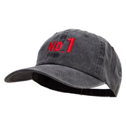 Number 1 Sign Cotton Twill Premium Pigment Dyed Cap - Black OSFM