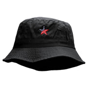 American Star Flag Embroidered Bucket Hat