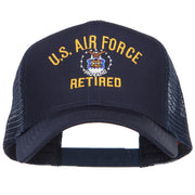 US Air Force Retired Military Embroidered Mesh Cap