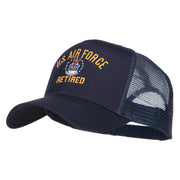 US Air Force Retired Military Embroidered Mesh Cap