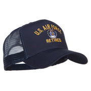 US Air Force Retired Military Embroidered Mesh Cap