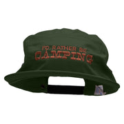 I'd Rather Be Camping 5 Panel Embroidered twill Cap