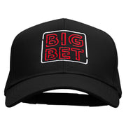 Big Bet Embroidered Six Panels Pro Style Cap - Black OSFM