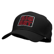 Big Bet Embroidered Six Panels Pro Style Cap - Black OSFM