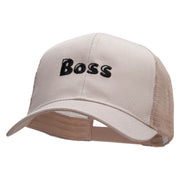 Boss Embroidered Solid Cotton Prostyle Twill Mesh Cap - Khaki OSFM