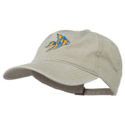 Angel Fish Embroidered Washed Dyed Cap