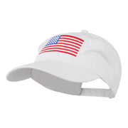 American Flag Embroidered Washed Cap