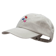 Love Birds Embroidered Pigment Dyed Wash Cap - Putty OSFM