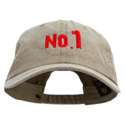 Number 1 Sign Cotton Twill Premium Pigment Dyed Cap - Khaki OSFM