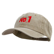 Number 1 Sign Cotton Twill Premium Pigment Dyed Cap - Khaki OSFM