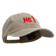 Number 1 Sign Cotton Twill Premium Pigment Dyed Cap - Khaki OSFM