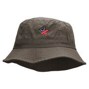 American Star Flag Embroidered Bucket Hat