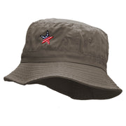 American Star Flag Embroidered Bucket Hat