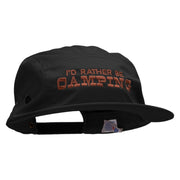 I'd Rather Be Camping 5 Panel Embroidered twill Cap