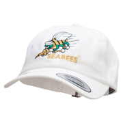 Officially Licensed United States Navy Seabees Unstructured Low Profile 6 panel Cotton Cap - White OSFM