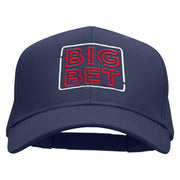 Big Bet Embroidered Six Panels Pro Style Cap - Navy OSFM