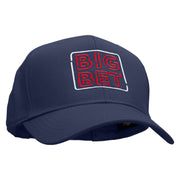 Big Bet Embroidered Six Panels Pro Style Cap - Navy OSFM