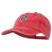 Angel Fish Embroidered Washed Dyed Cap