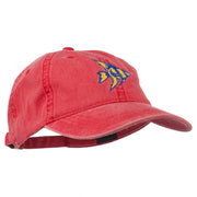 Angel Fish Embroidered Washed Dyed Cap