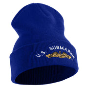 Golden US Submarine Logo Embroidered 12 inch Cuffed Knit YP Long Beanie