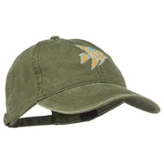 Angel Fish Embroidered Washed Dyed Cap