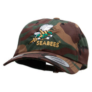 Officially Licensed United States Navy Seabees Unstructured Low Profile 6 panel Cotton Cap - Green-Camo OSFM