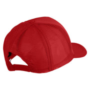 Scuba Hair Don't Care Patched Summer Foam Mesh Trucker Cap - Red OSFM