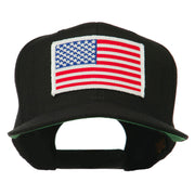 White American Flag Wool Blend Prostyle Patched Cap