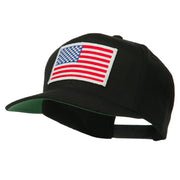 White American Flag Wool Blend Prostyle Patched Cap