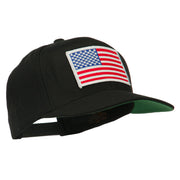 White American Flag Wool Blend Prostyle Patched Cap