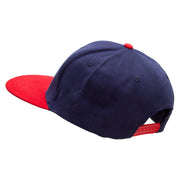 NASA Patched Brushed Cotton Twill High Profile Extra Size Cap - Navy-Red OSFM