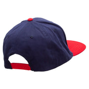 NASA Patched Brushed Cotton Twill High Profile Extra Size Cap - Navy-Red OSFM