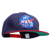 NASA Patched Brushed Cotton Twill High Profile Extra Size Cap - Navy-Red OSFM