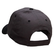 Small Blue Decorative Butterfly Patched Two Tone Cotton Twill Low Profile Strap Cap - Black-Charcoal OSFM