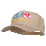 Wording of US Air Force Veteran with Flag Patched Pro Cap