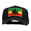 Rasta Flag Patched Solid Cotton Twill 5 Panel Prostyle Snap Cap