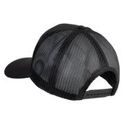 USS Long Beach 1959 1995 CGN - 9 Submarine Blue Patched Solid Cotton Twill Mesh Prostyle Cap - Black OSFM