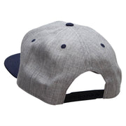 Our Embroidered Celtic Cross Patched Flat Bill Snapback Two Tone Cap - Navy-Grey OSFM