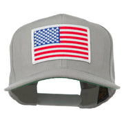 White American Flag Wool Blend Prostyle Patched Cap