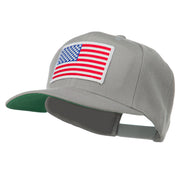 White American Flag Wool Blend Prostyle Patched Cap