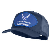 U.S. Air Force Retired Blue Patched Solid Cotton Twill Mesh Prostyle Cap - Navy OSFM