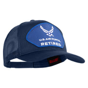 U.S. Air Force Retired Blue Patched Solid Cotton Twill Mesh Prostyle Cap - Navy OSFM