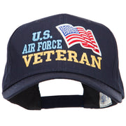 Wording of US Air Force Veteran with Flag Patched Pro Cap